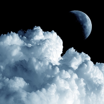 Moon and cloud