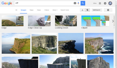 Google Image Search results for 'Cliff'