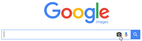 The camera icon in the Google Images front page