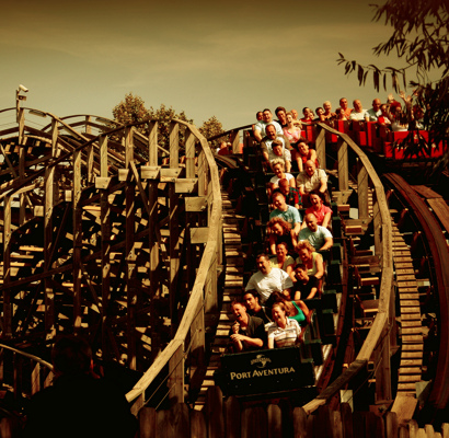 Rollercoaster at Port Aventura by Yarik Mishin