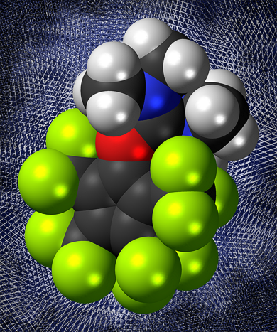 3D molecular representation over layers of lattice