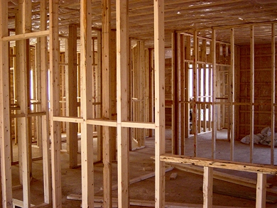 wooden building frame