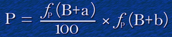 Net Probability % = Probability% (B+a), divided by 100, and multiplied by Probability% (B+b)